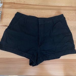 Abercrombie & Fitch Black Mid-Rise Shorts